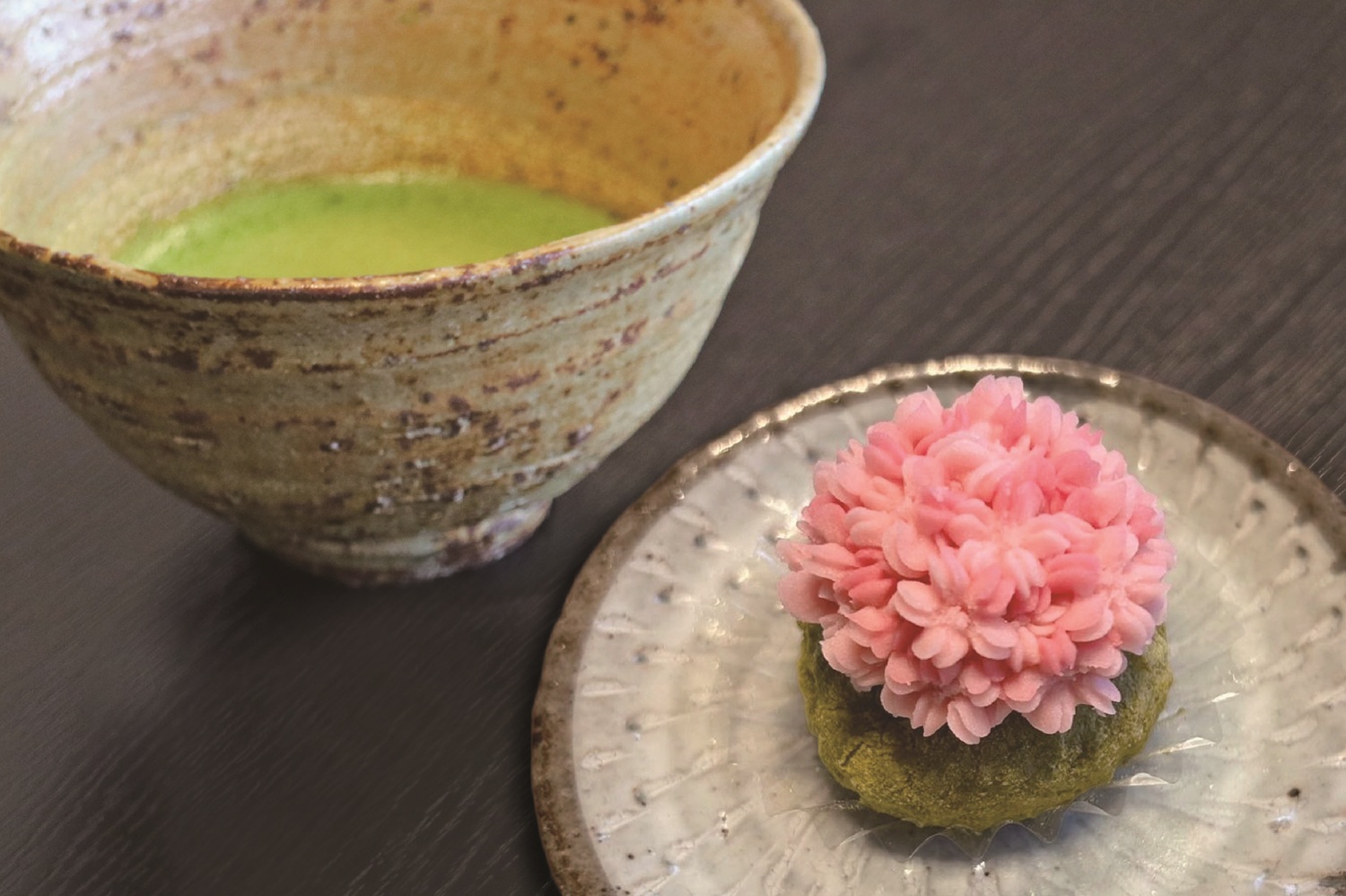 お花見抹茶『お花のあんこスイーツ』
